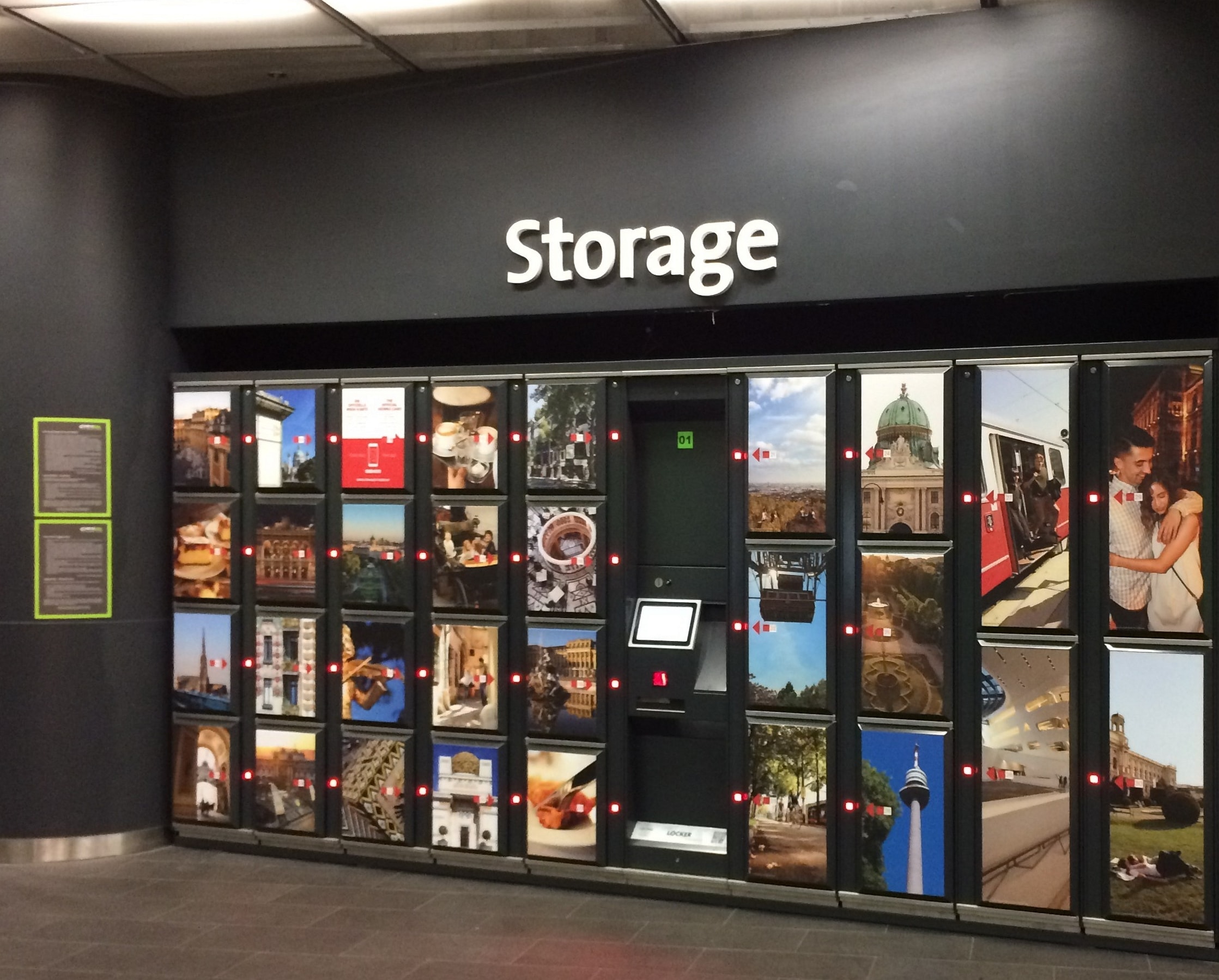 LockTec Locksafe Gepäckschließfachanlage am Bahnhof CAT Wien Mitte