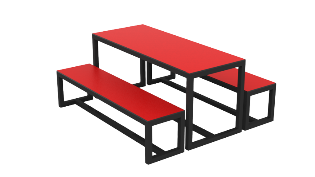 LockTec Seat Set Sitzgarnitur Rendering in rot